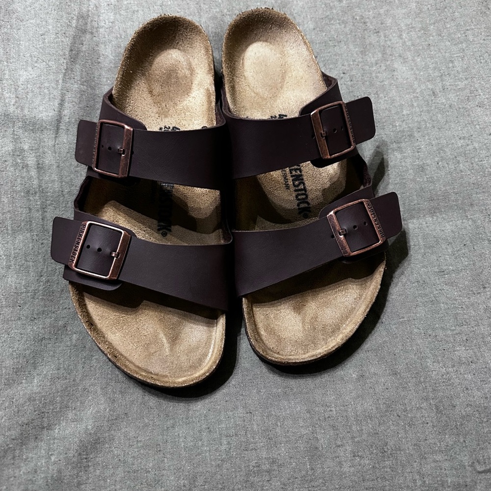 Birkenstock Taupe Suede Footbed Sandal Interior- Mens Size 43
